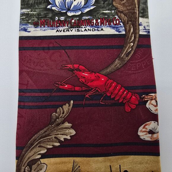 VTG Tabasco Crawfish Men's Silk Tie 4x58 - Picture 4 of 8
